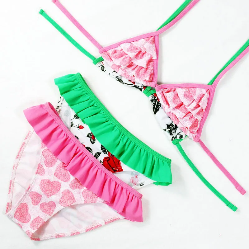 Swimsuit Children's Bikini Girls Split Triangle Children Swimwear