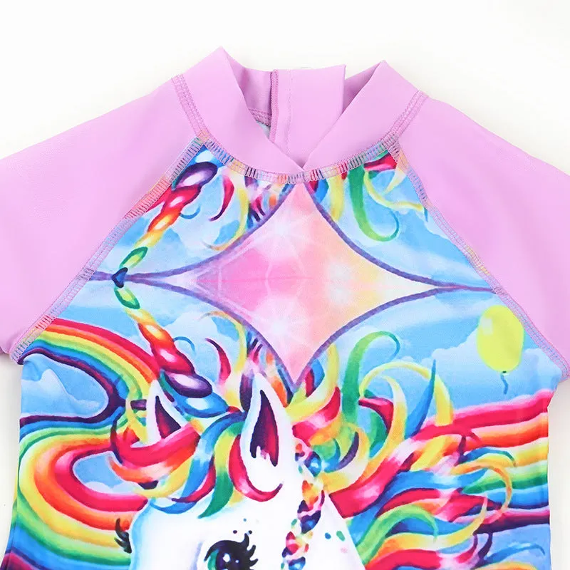 Swimsuit Children's Bubble Doll  Style Boxer One-Piece  Children's Anti-DDoS Cartoon  Spring Girl Diving Suit