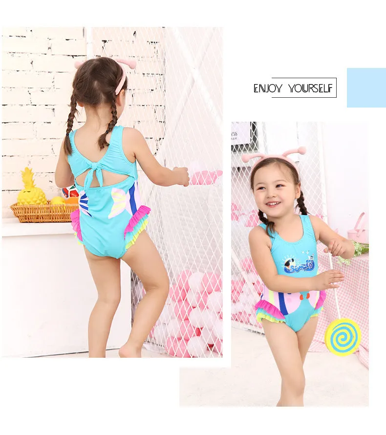 Swimsuit Children's  Girl Girl  Cute  Baby Girl Baby  Spring Bubble Doll One Piece
