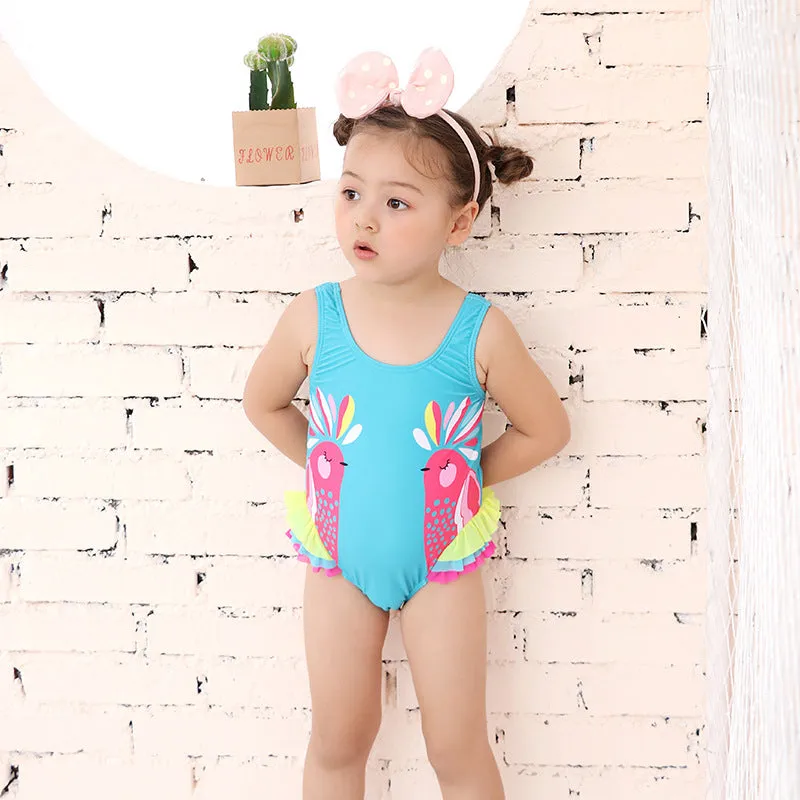 Swimsuit Children's  Girl Girl  Cute  Baby Girl Baby  Spring Bubble Doll One Piece