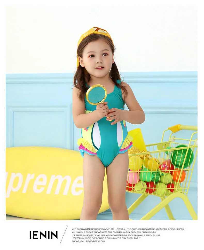 Swimsuit Children's  Girl Girl  Cute  Baby Girl Baby  Spring Bubble Doll One Piece
