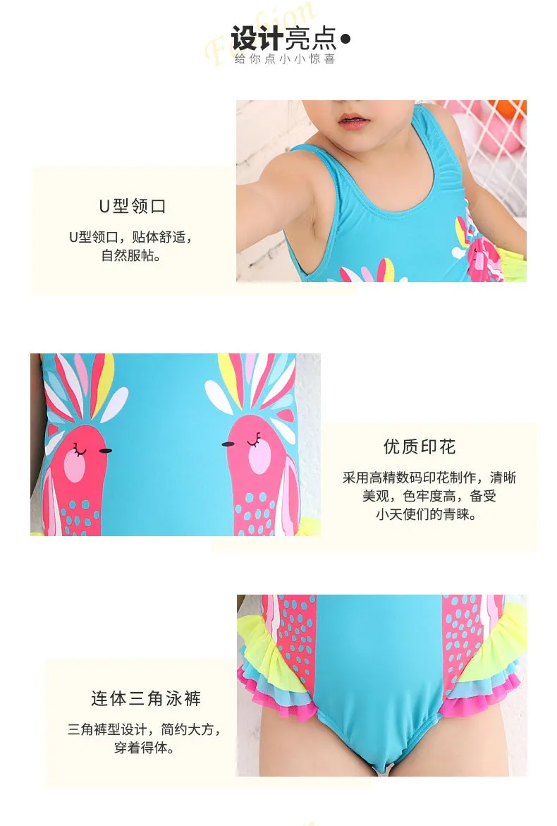 Swimsuit Children's  Girl Girl  Cute  Baby Girl Baby  Spring Bubble Doll One Piece