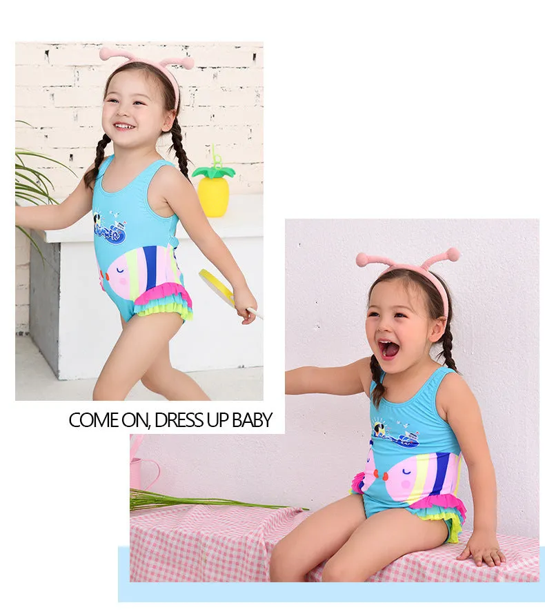 Swimsuit Children's  Girl Girl  Cute  Baby Girl Baby  Spring Bubble Doll One Piece