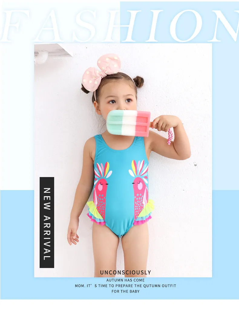 Swimsuit Children's  Girl Girl  Cute  Baby Girl Baby  Spring Bubble Doll One Piece