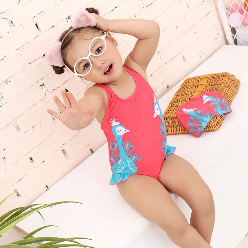 Swimsuit Children's  Girl Girl  Cute  Baby Girl Baby  Spring Bubble Doll One Piece