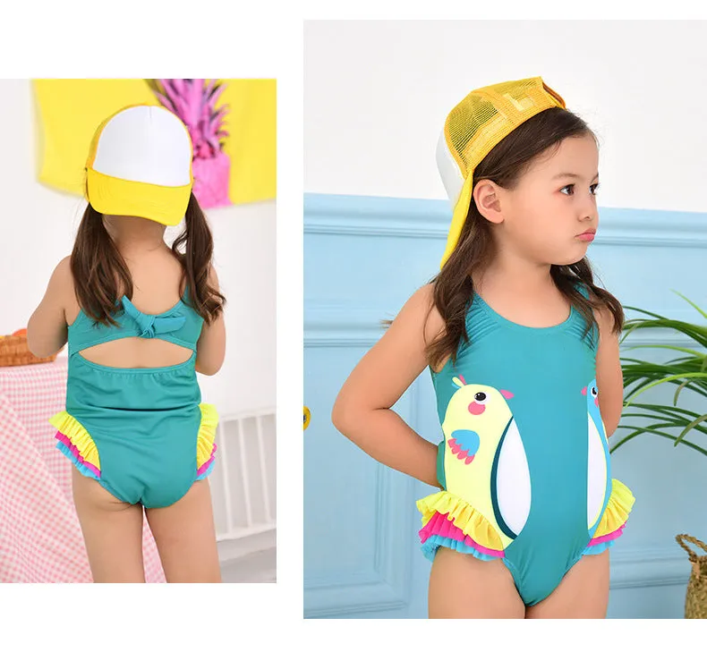 Swimsuit Children's  Girl Girl  Cute  Baby Girl Baby  Spring Bubble Doll One Piece