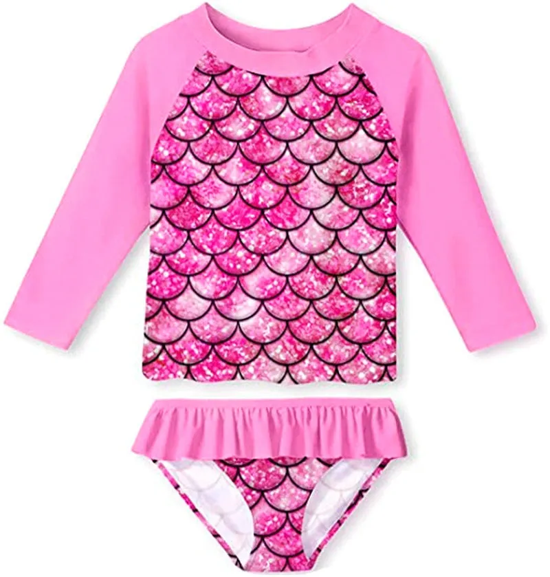 Swimsuit Children's Split  Bikini Long Sleeve Girl's Swimwear