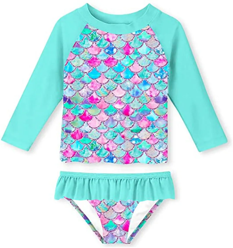 Swimsuit Children's Split  Bikini Long Sleeve Girl's Swimwear