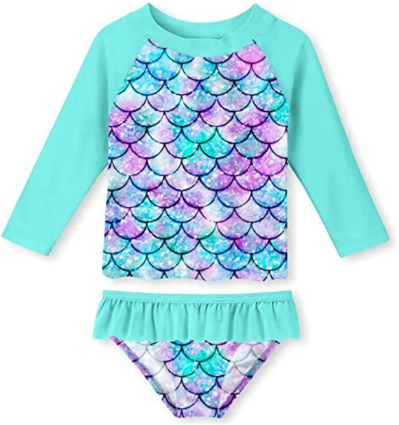 Swimsuit Children's Split  Bikini Long Sleeve Girl's Swimwear