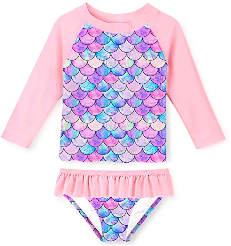 Swimsuit Children's Split  Bikini Long Sleeve Girl's Swimwear