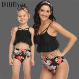 Swimsuit Exclusive for Cross-Border Children's European Style Single Flying Girl's Swimwear