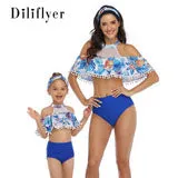 Swimsuit Exclusive for Cross-Border Children's European Style Single Flying Girl's Swimwear
