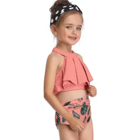 Swimsuit Exclusive for Cross-Border Children's European Style Single Flying Girl's Swimwear