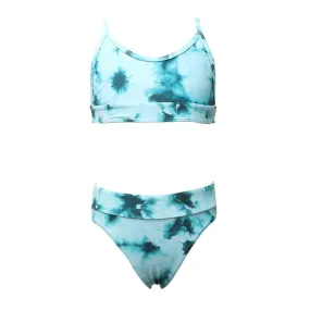 Swimsuit Exclusive for Cross-Border Girls Tie-Dye Cute  European Fashion Children's Split Swimwear