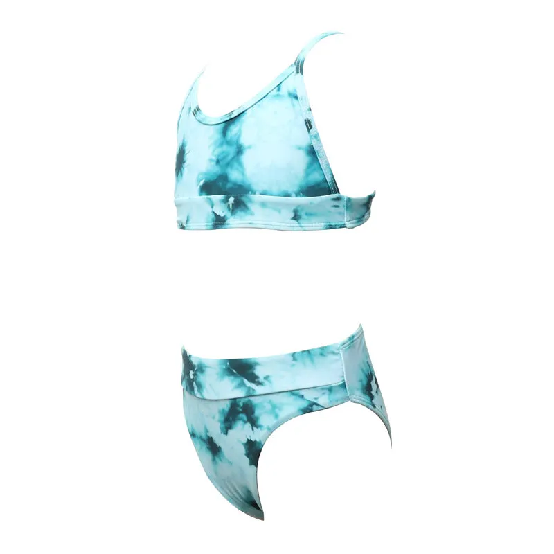 Swimsuit Exclusive for Cross-Border Girls Tie-Dye Cute  European Fashion Children's Split Swimwear