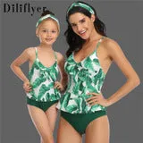 Swimsuit Exclusive for Cross-Border New Children's  European Style Oblique Shoulder Single Flying Side Girls'