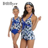 Swimsuit Exclusive for Cross-Border New Children's  European Style Oblique Shoulder Single Flying Side Girls'