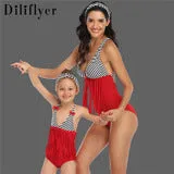 Swimsuit Exclusive for Cross-Border New Children's  European Style Oblique Shoulder Single Flying Side Girls'