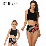 Swimsuit Exclusive for Cross-Border New Children's  European Style Oblique Shoulder Single Flying Side Girls'
