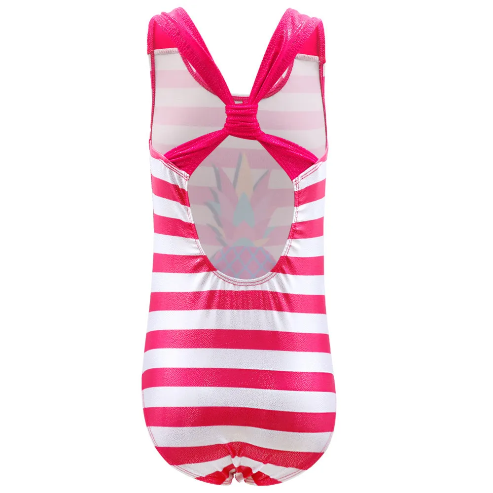 Swimsuit Girls Cute One-Piece  Sweet Pineapple Bronzing Jumpsuit Swimwear