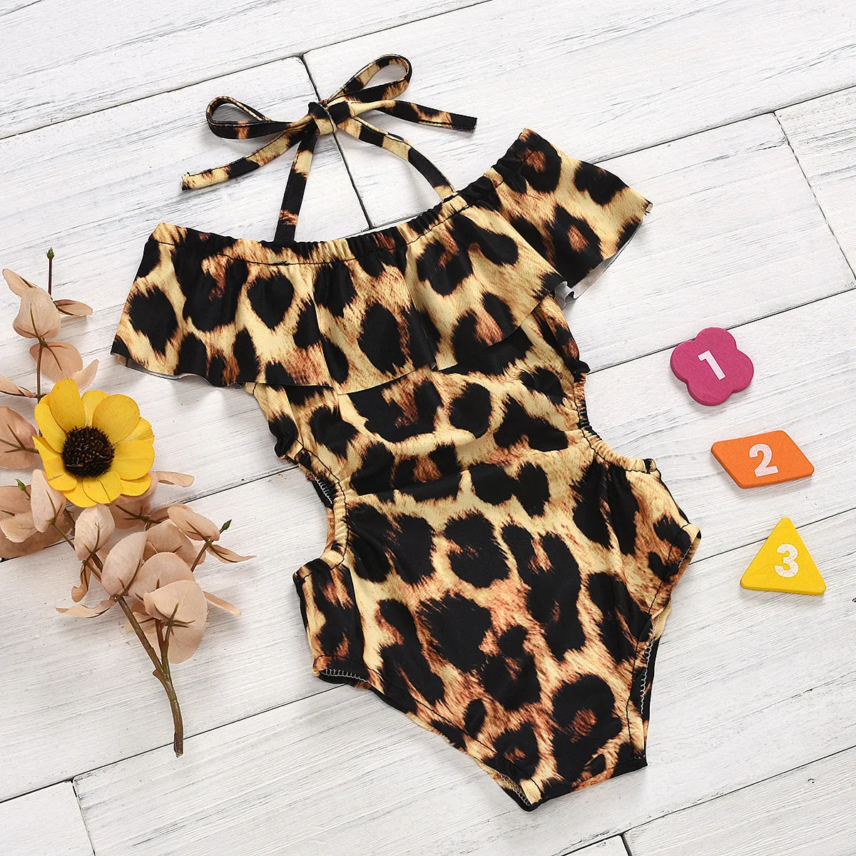 Swimsuit Girls' Summer One-Piece Triangle Swimwear