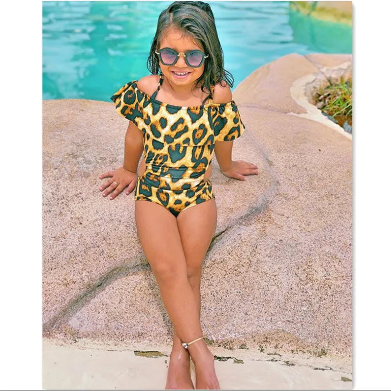 Swimsuit Girls' Summer One-Piece Triangle Swimwear