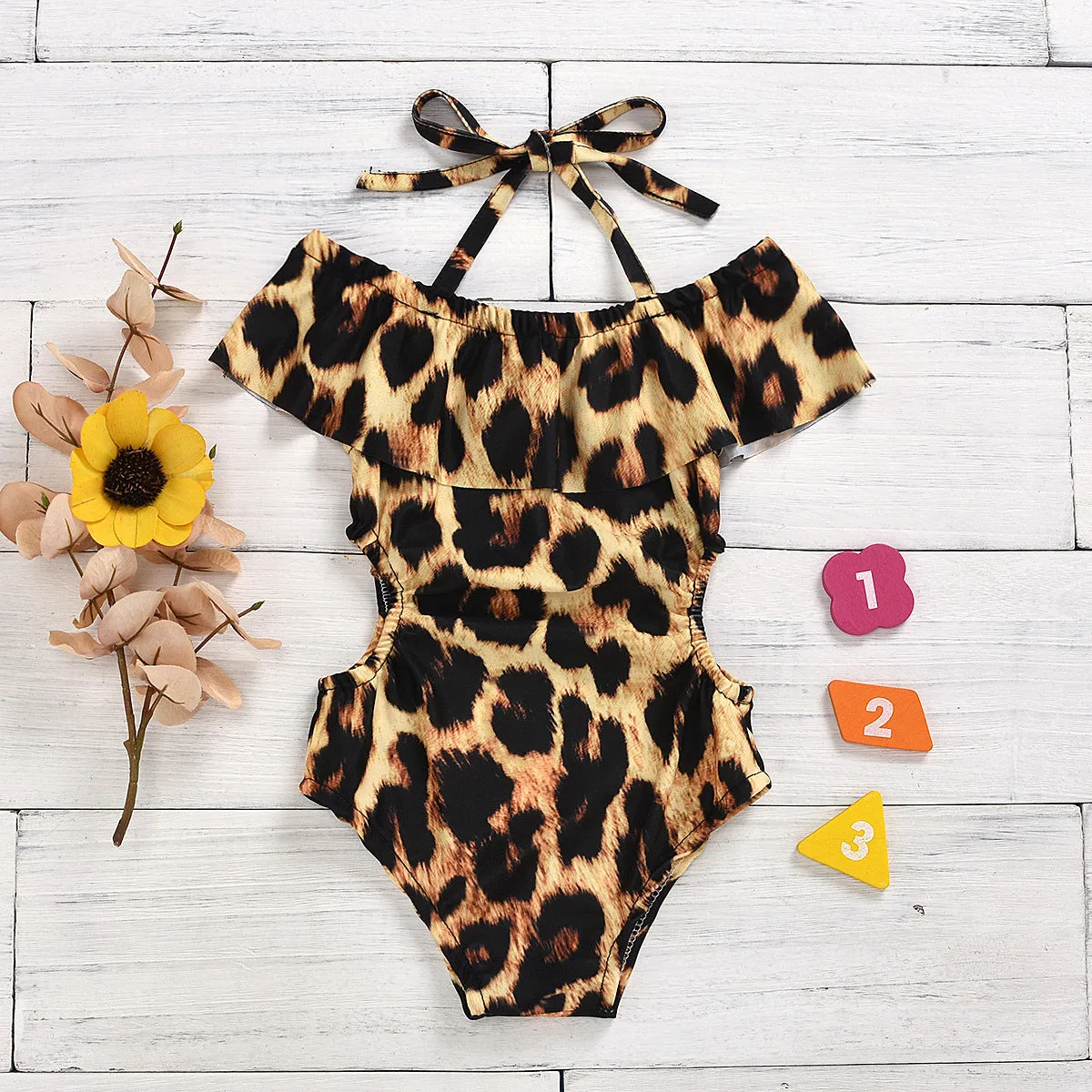 Swimsuit Girls' Summer One-Piece Triangle Swimwear