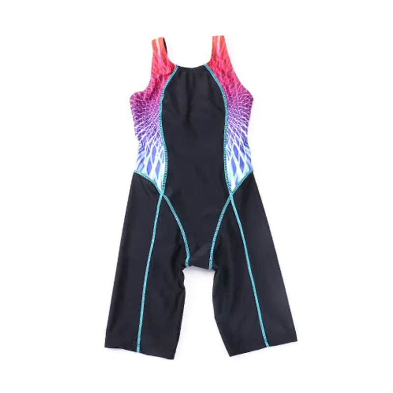 Swimsuit new European children's swimwear women cross-border European racing student jumpsuit spot