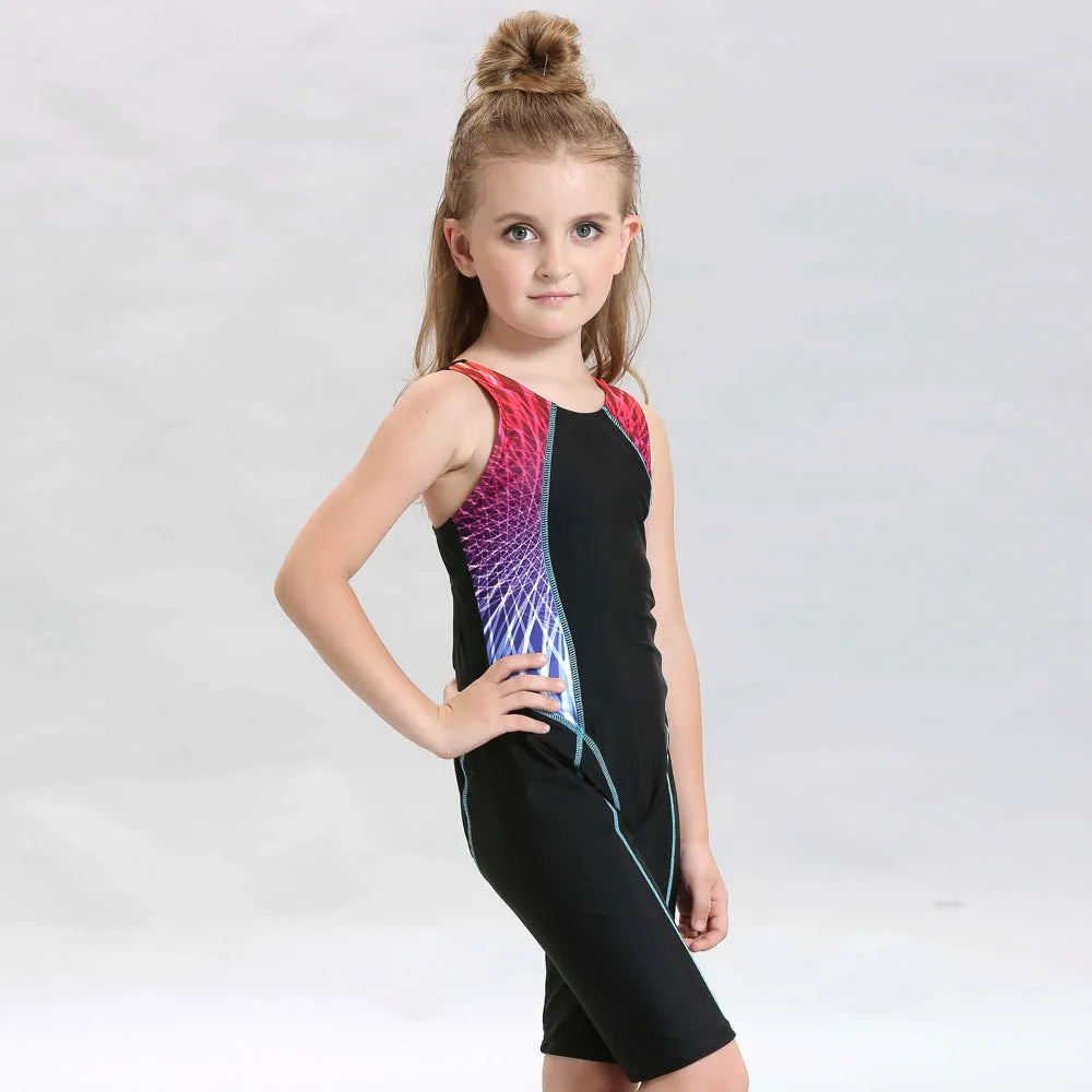 Swimsuit new European children's swimwear women cross-border European racing student jumpsuit spot