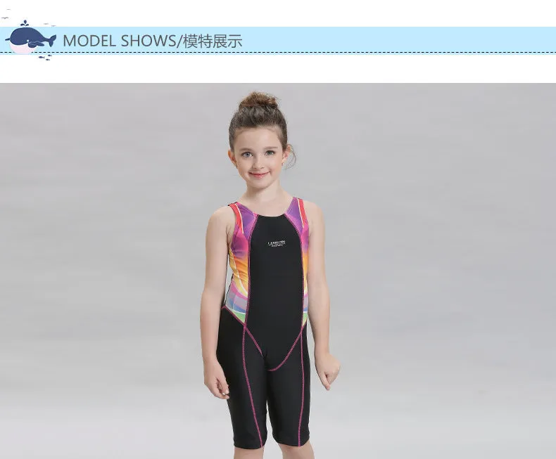 Swimsuit new European children's swimwear women cross-border European racing student jumpsuit spot