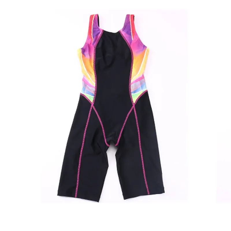 Swimsuit new European children's swimwear women cross-border European racing student jumpsuit spot