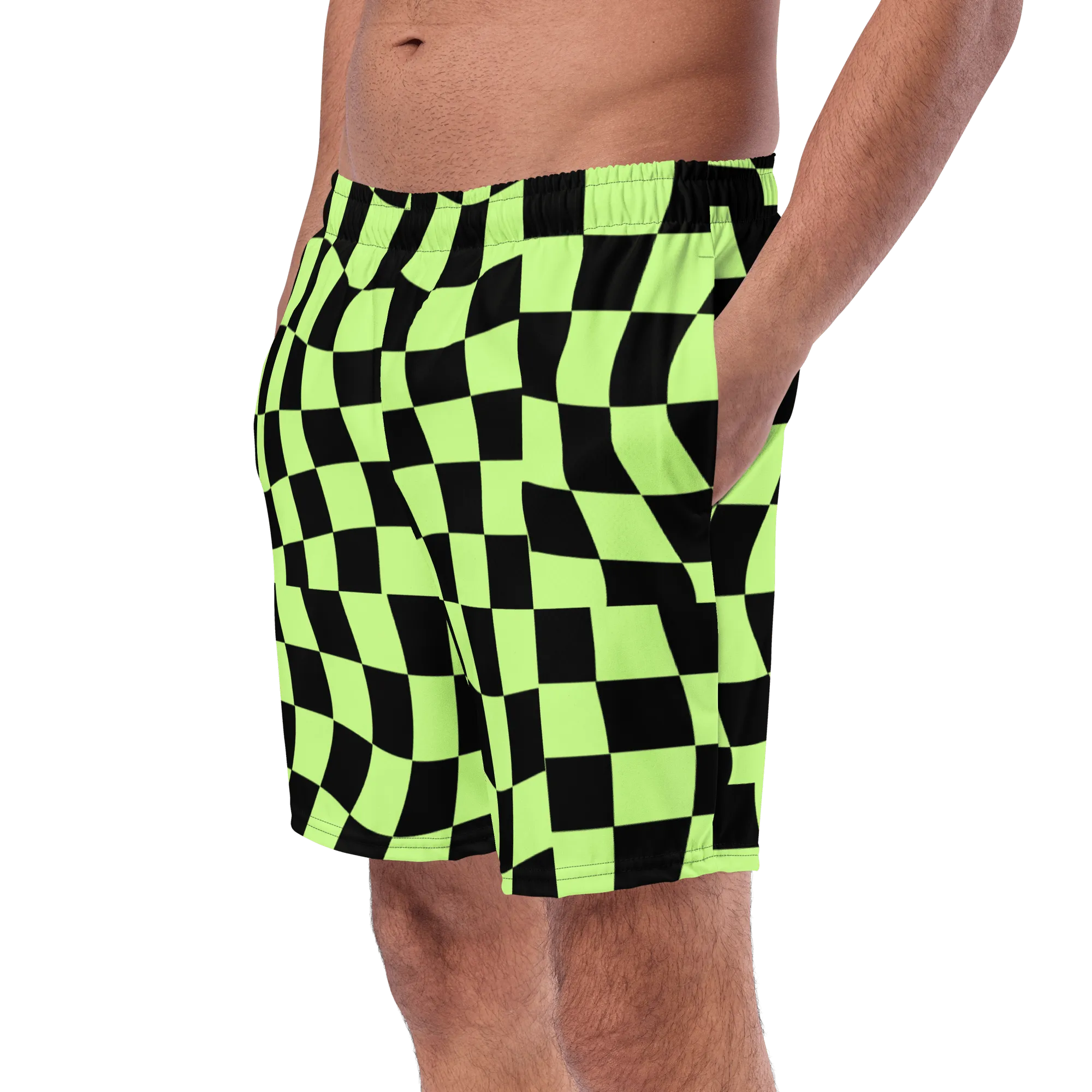 Toxic Tiles Men's Lined Swim Trunks
