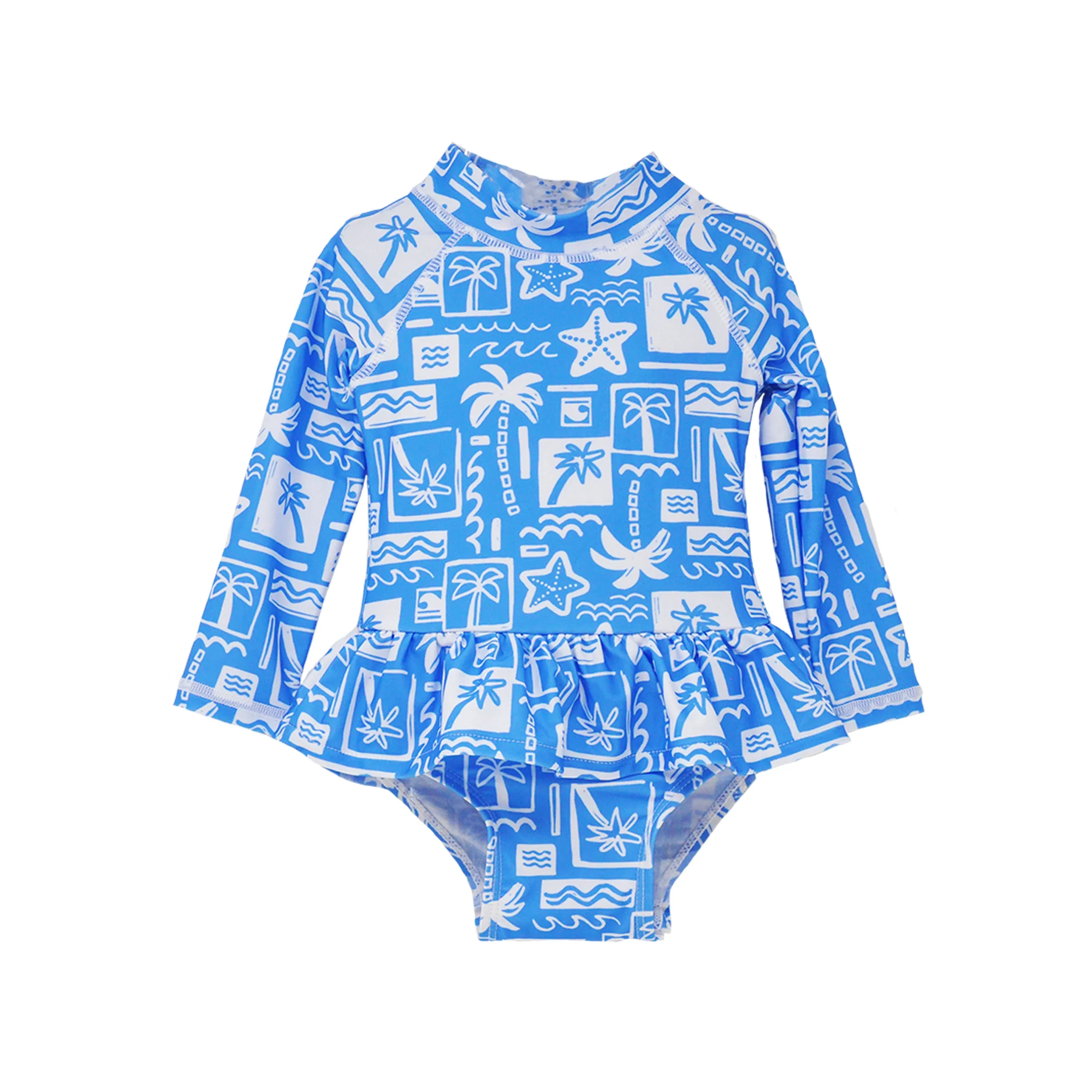 UPF 50  Alissa Infant Ruffle Rash Guard Swimsuit - G