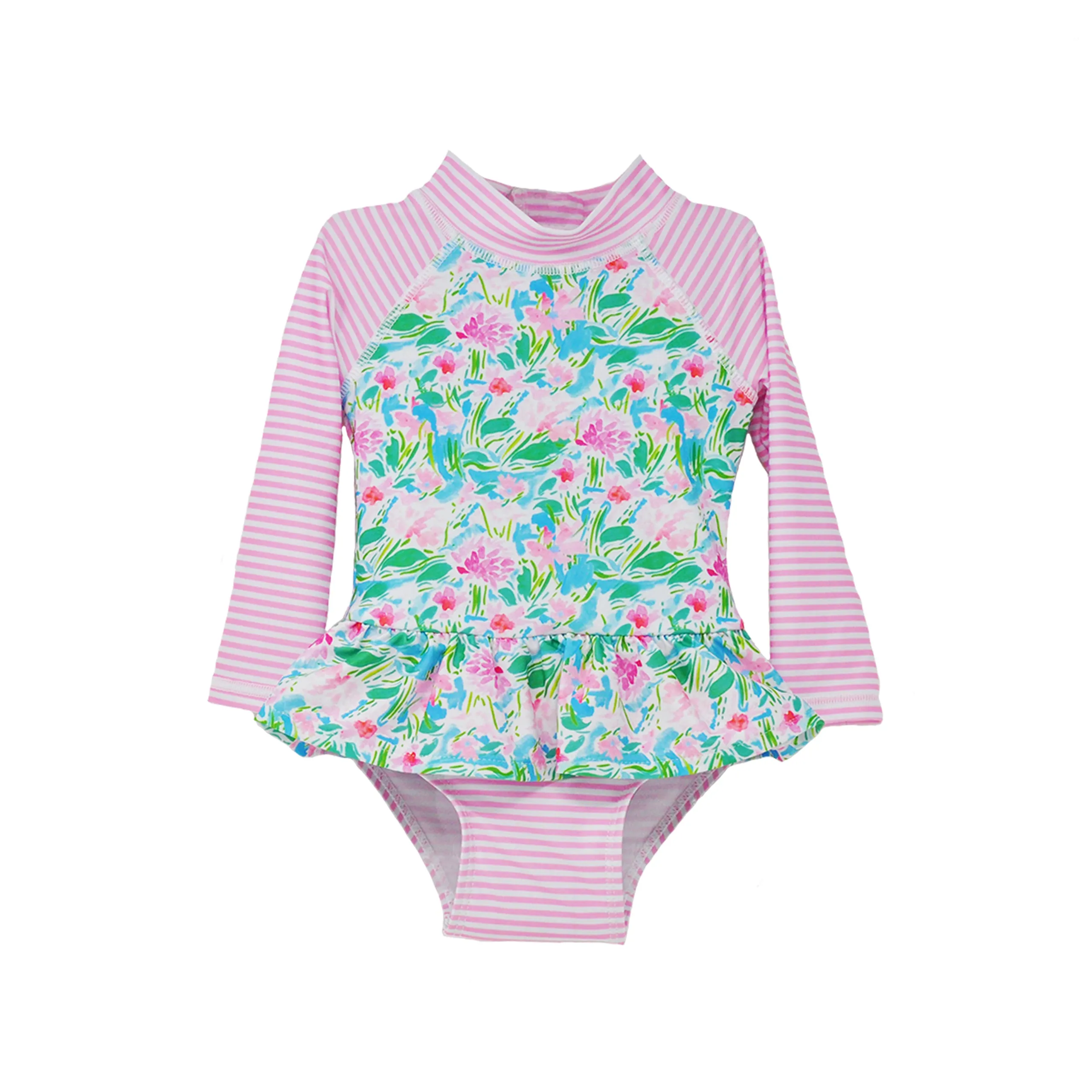 UPF 50  Alissa Infant Ruffle Rash Guard Swimsuit - G