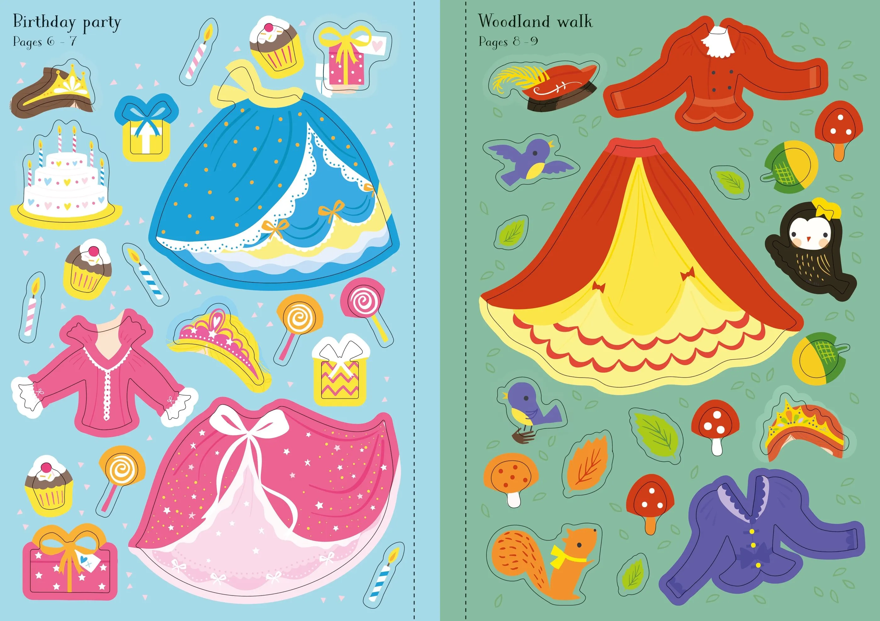 Usborne Little Dolly Dressing Princess Sticker Book