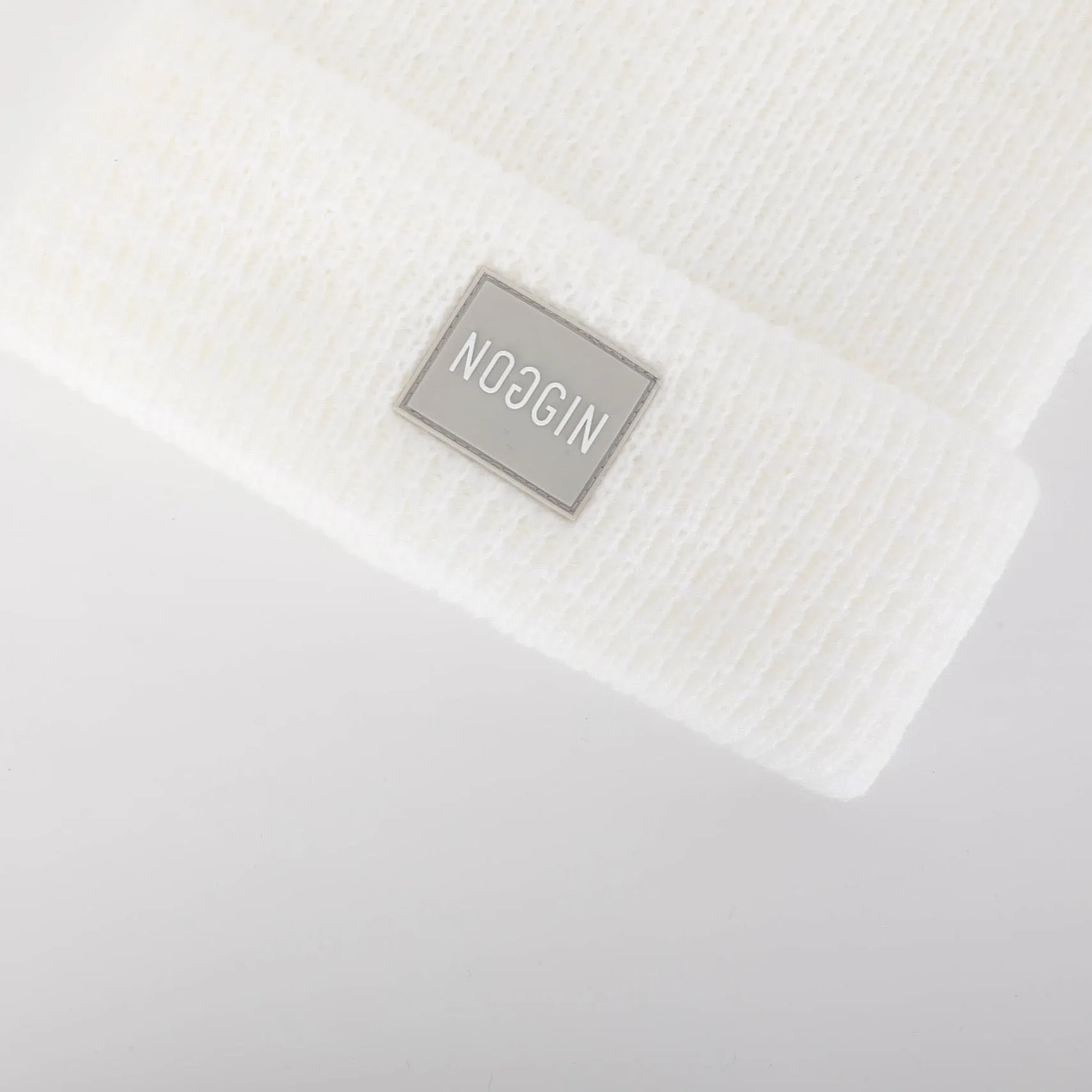 WHITE WarmHug Waffle Beanie